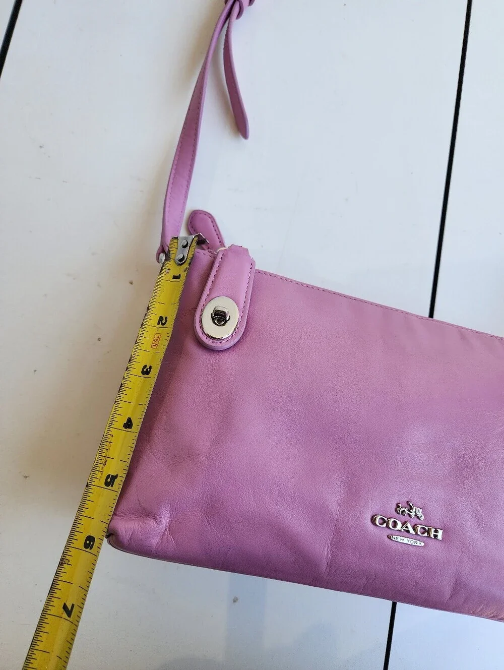Coach Crosby Crossbody Bag Double Zip Pink Calf Leather 10